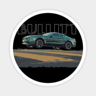 highland green bullitt Mustang GT 5.0L V8 Classic steve mcqueen Muscle Car jump Magnet